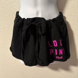 PINK Victoria's Secret Black and Pink Women's Shorts